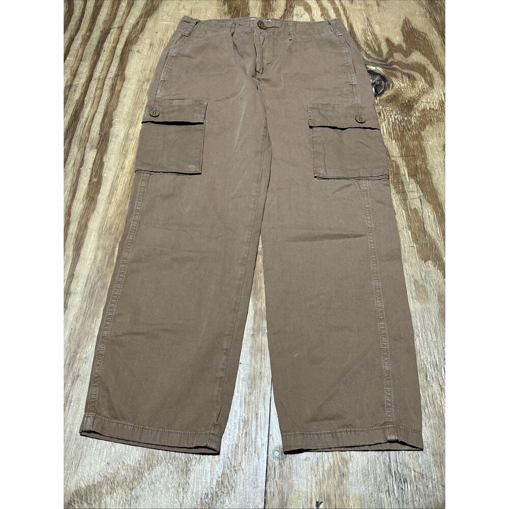 Frame Khaki Cargo Pants Women 25 Cotton Button Fly Chino Utility @G3